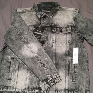 smoke grey/black jean jacket
